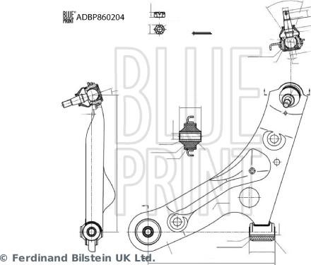 Blue Print ADBP860204 - Tukivarsi, pyöräntuenta inparts.fi