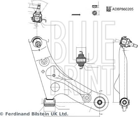 Blue Print ADBP860205 - Tukivarsi, pyöräntuenta inparts.fi