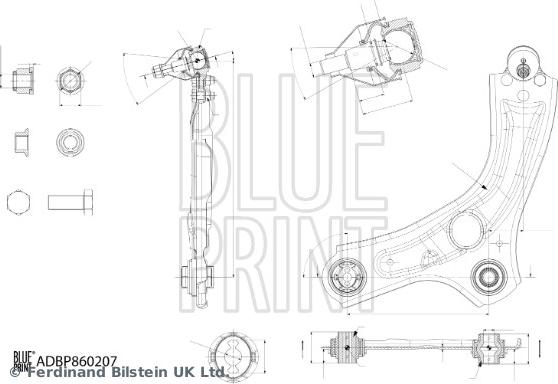 Blue Print ADBP860207 - Tukivarsi, pyöräntuenta inparts.fi