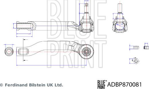 Blue Print ADBP870081 - Raidetangon pää inparts.fi