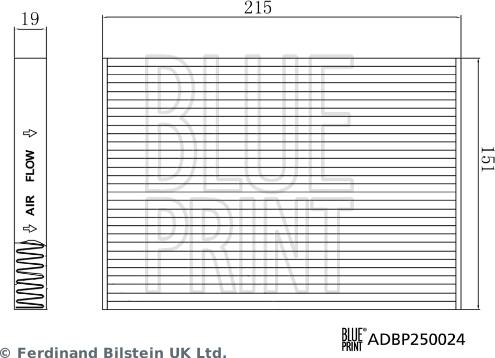 Blue Print ADBP250024 - Suodatin, sisäilma inparts.fi