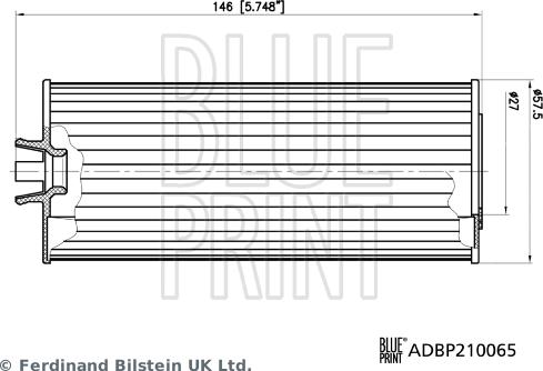 Blue Print ADBP210065 - Öljynsuodatin inparts.fi