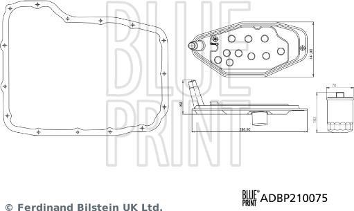 Blue Print ADBP210075 - Hydrauliikkasuodatin, automaattivaihteisto inparts.fi