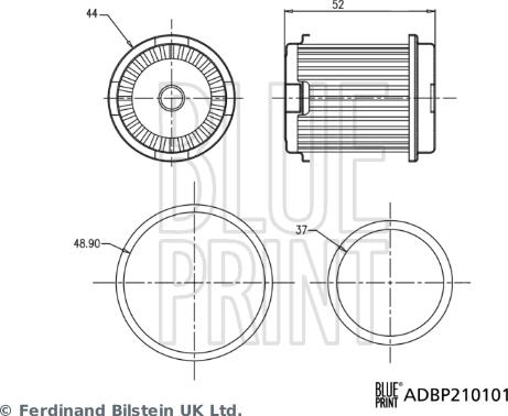 Blue Print ADBP210101 - Hydrauliikkasuodatin, automaattivaihteisto inparts.fi