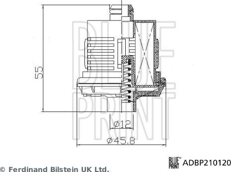 Blue Print ADBP210120 - Hydraulisuodatin, nelivedon lamellikytkin inparts.fi