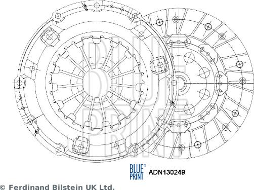 Blue Print ADN130249 - Kytkinpaketti inparts.fi