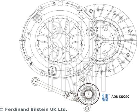 Blue Print ADN130250 - Kytkinpaketti inparts.fi