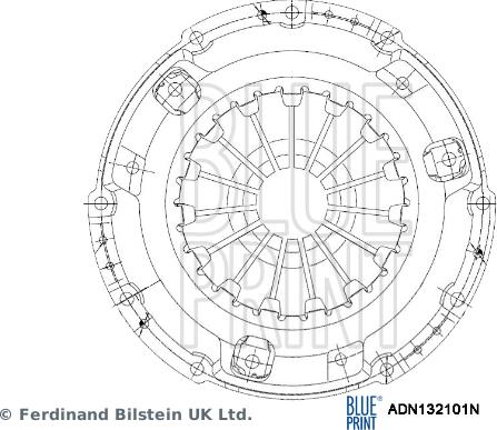 Blue Print ADN132101N - Kytkimen painelevy inparts.fi