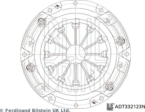 Blue Print ADT332123N - Kytkimen painelevy inparts.fi