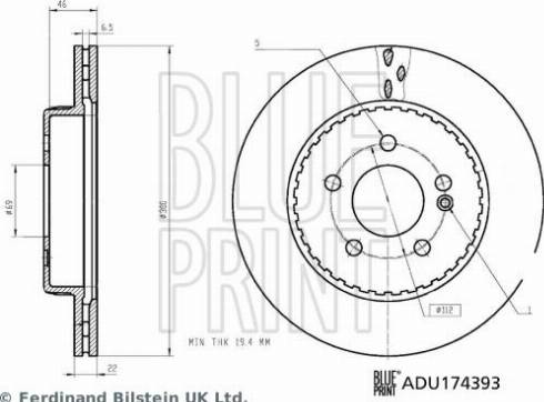 Blue Print ADU174393 - Jarrulevy inparts.fi