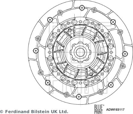 Blue Print ADW193117 - Kytkinlevy inparts.fi