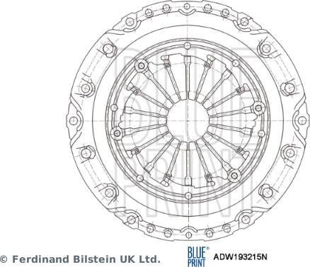 Blue Print ADW193215N - Kytkimen painelevy inparts.fi