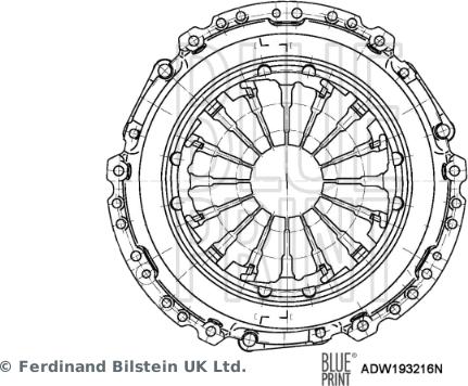 Blue Print ADW193216N - Kytkimen painelevy inparts.fi