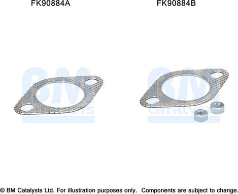 BM Catalysts FK90884 - Asennussarja, katalysaattori inparts.fi