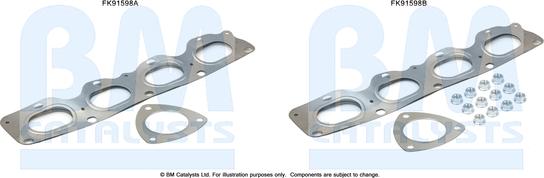 BM Catalysts FK91598 - Asennussarja, katalysaattori inparts.fi