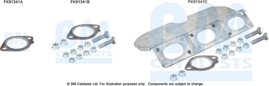 BM Catalysts FK91341 - Asennussarja, katalysaattori inparts.fi