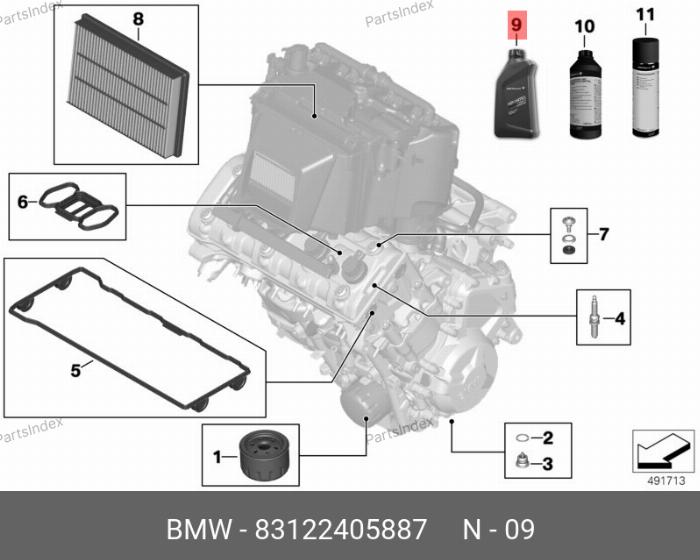 BMW 83 12 2 405 887 - Moottoriöljy inparts.fi