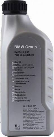 BMW 83 22 2 365 987 - Vaihteistoöljy (käsi-) inparts.fi