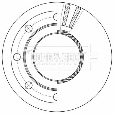 Borg & Beck BBD32621 - Jarrulevy inparts.fi