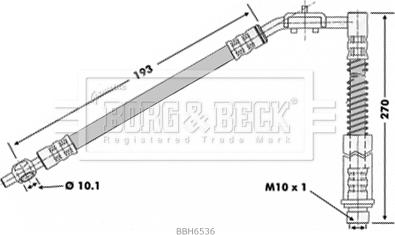 Borg & Beck BBH6536 - Jarruletku inparts.fi