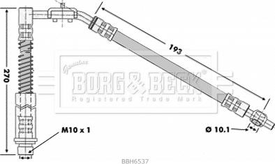 Borg & Beck BBH6537 - Jarruletku inparts.fi