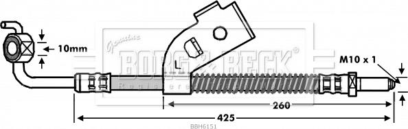 Borg & Beck BBH6151 - Jarruletku inparts.fi