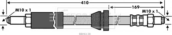 Borg & Beck BBH6138 - Jarruletku inparts.fi