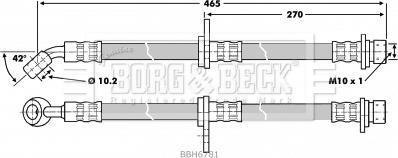 Borg & Beck BBH6781 - Jarruletku inparts.fi