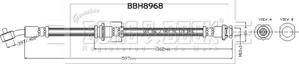 Borg & Beck BBH8968 - Jarruletku inparts.fi