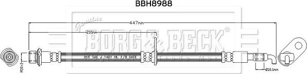 Borg & Beck BBH8988 - Jarruletku inparts.fi