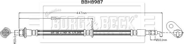 Borg & Beck BBH8987 - Jarruletku inparts.fi