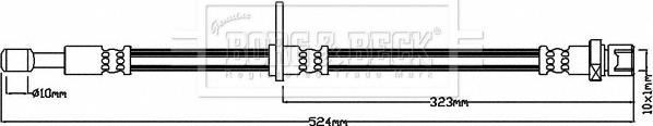 Borg & Beck BBH8205 - Jarruletku inparts.fi