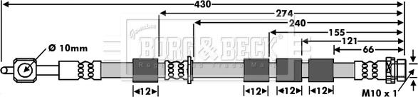 Borg & Beck BBH7952 - Jarruletku inparts.fi