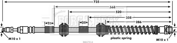 Borg & Beck BBH7914 - Jarruletku inparts.fi