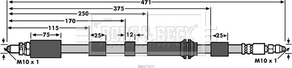 Borg & Beck BBH7925 - Jarruletku inparts.fi