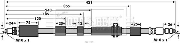 Borg & Beck BBH7591 - Jarruletku inparts.fi