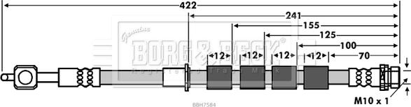 Borg & Beck BBH7584 - Jarruletku inparts.fi