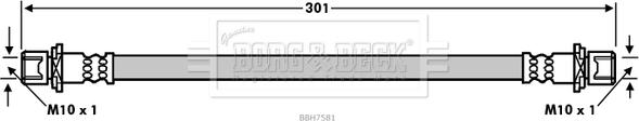 Borg & Beck BBH7581 - Jarruletku inparts.fi