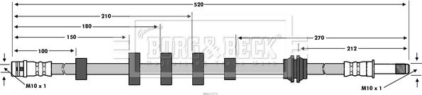 Borg & Beck BBH7572 - Jarruletku inparts.fi