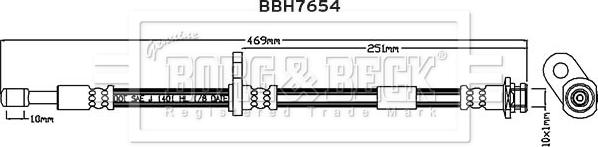 Borg & Beck BBH7654 - Jarruletku inparts.fi