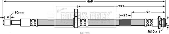 Borg & Beck BBH7655 - Jarruletku inparts.fi