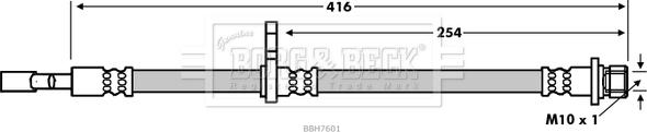 Borg & Beck BBH7601 - Jarruletku inparts.fi