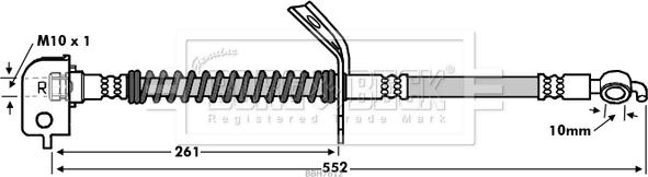 Borg & Beck BBH7612 - Jarruletku inparts.fi