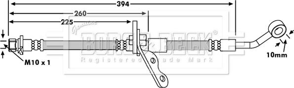 Borg & Beck BBH7347 - Jarruletku inparts.fi