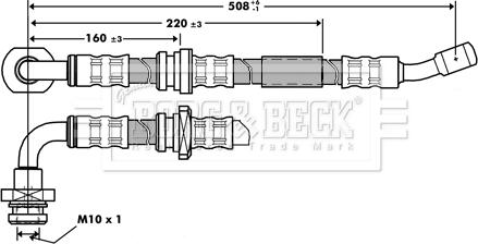 Borg & Beck BBH7211 - Jarruletku inparts.fi