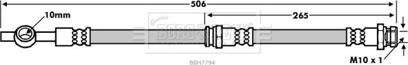 Borg & Beck BBH7794 - Jarruletku inparts.fi