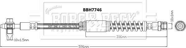 Borg & Beck BBH7746 - Jarruletku inparts.fi