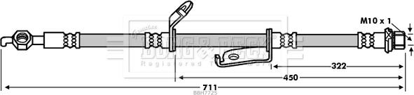 Borg & Beck BBH7725 - Jarruletku inparts.fi