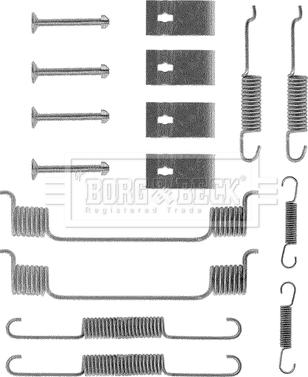 Borg & Beck BBK6096 - Tarvikesarja, jarrukengät inparts.fi