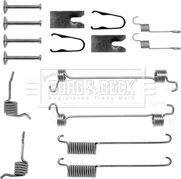 Borg & Beck BBK6135 - Tarvikesarja, jarrukengät inparts.fi